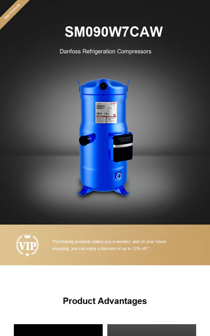 Danfoss Compressor SM090W7CAW, technical parameters pdf, structure diagram